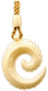 Bone Circle Pendant Necklace